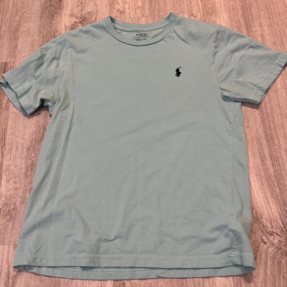 blue polo tee for boys in M(10-12)